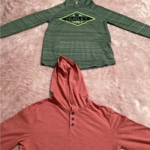 Hurley Green and Sonoma Red Boys Hoodies